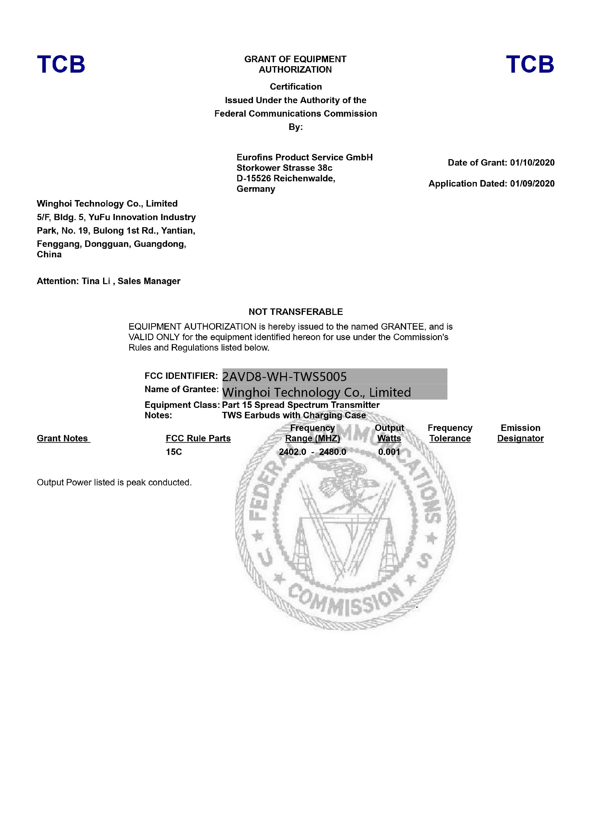 Winghoi TWS Earbuds FCC Cert..jpg